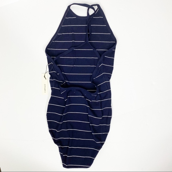Revolve Capulet Scoop Back Striped Bodysuit NWT L - Picture 6 of 8
